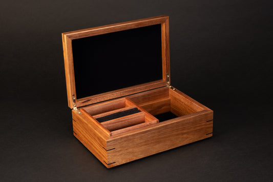 Step Lid Box - Tiger Myrtle - With insert tray