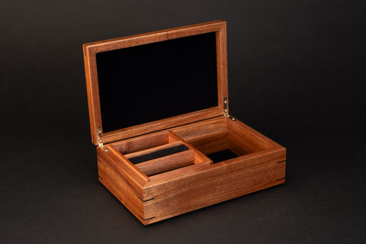 Step Lid Box - Tiger Myrtle - With insert tray