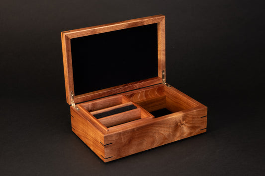 Step Lid Box - Fiddleback Eucalypt - With insert tray