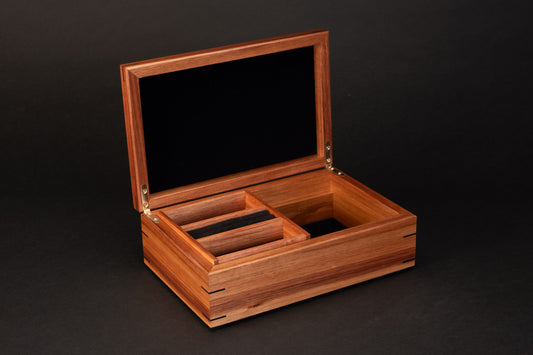Step Lid Box - Myrtle Burl - With insert tray