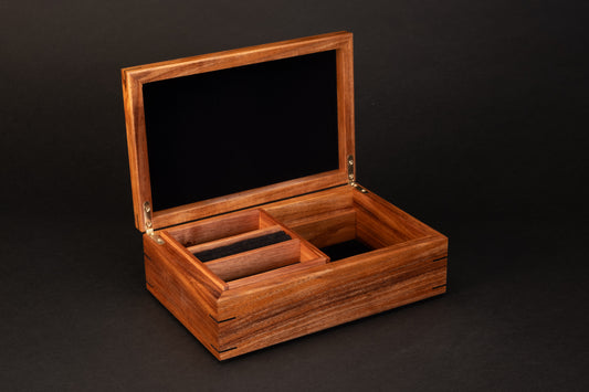 Step Lid Box - Tiger Myrtle - With insert tray