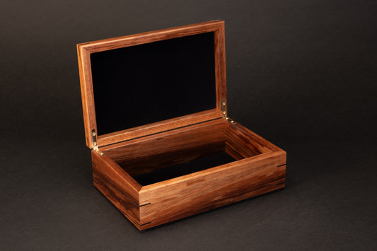 Step Lid Box - Fiddleback Blackwood - (No insert tray)