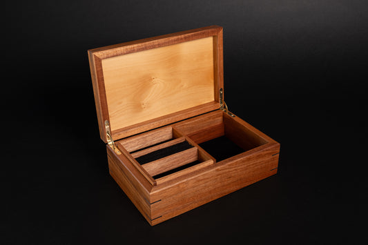 Classic Box with Tray - Blackwood with Birdseye Huon Pine