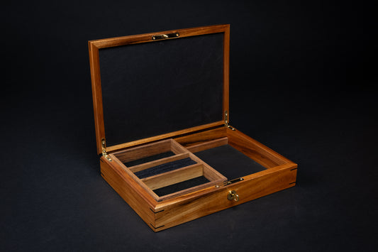 Jewellery Box - Burl Myrtle - (with tray)