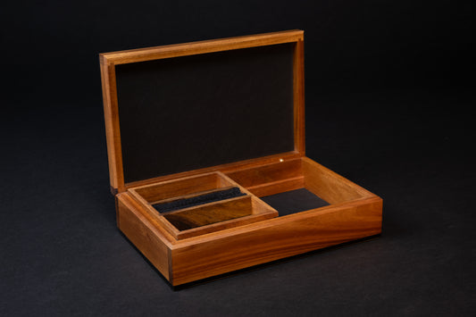 Boxiliary Jewellery Box - Crown Cut Blackwood - With insert tray