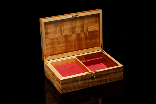 Jewellery Box - Fiddleback Blackwood - (with tray)