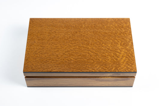 Boxiliary Box with Jewellery insert tray - Silky Oak