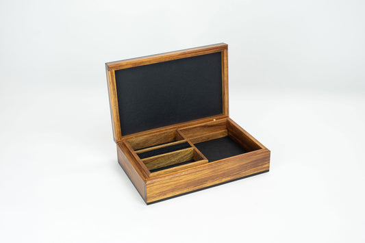 Boxiliary Box with Jewellery insert tray - Huon Pine