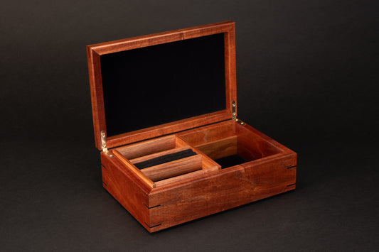 Step Lid Box - Musk Burl- With insert tray