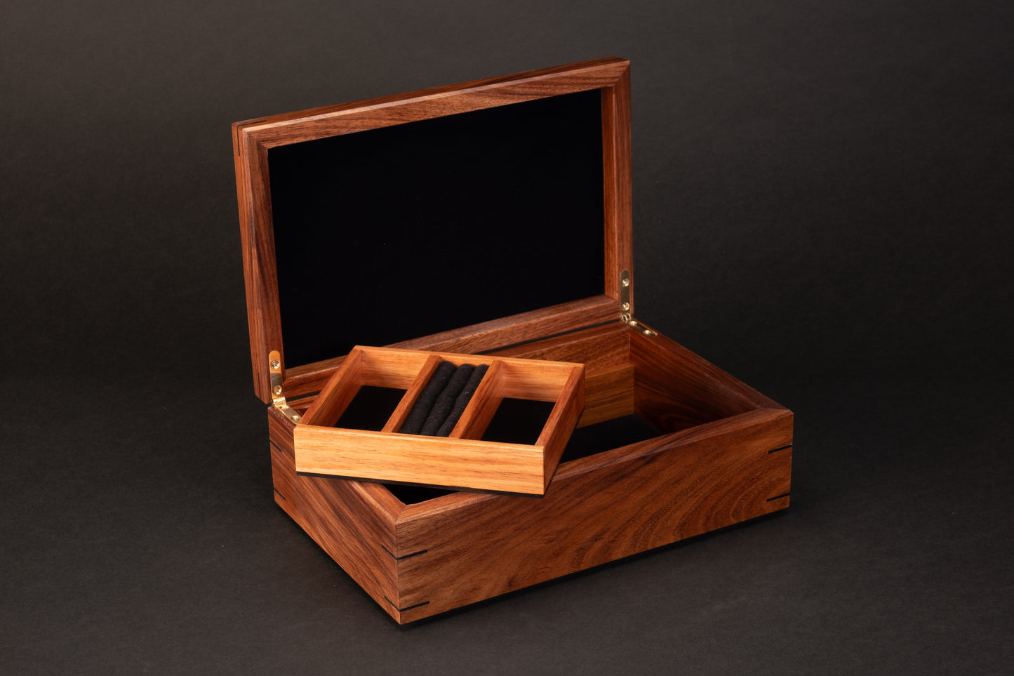 Step Lid Box - Quilted Myrtle - With insert tray