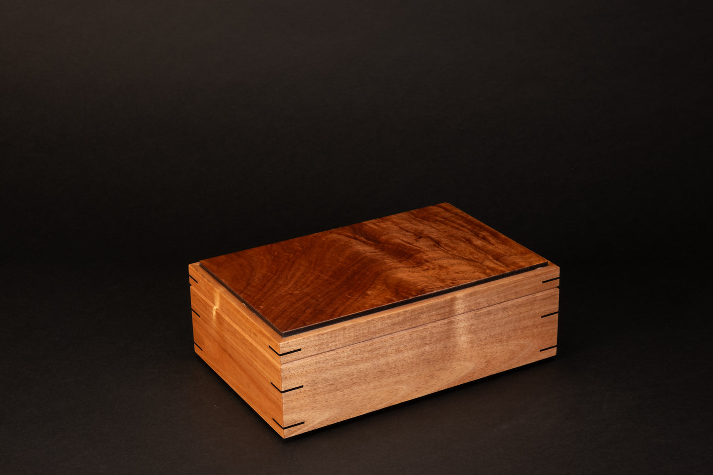 Step Lid Box - Quilted Blackwood- With insert tray