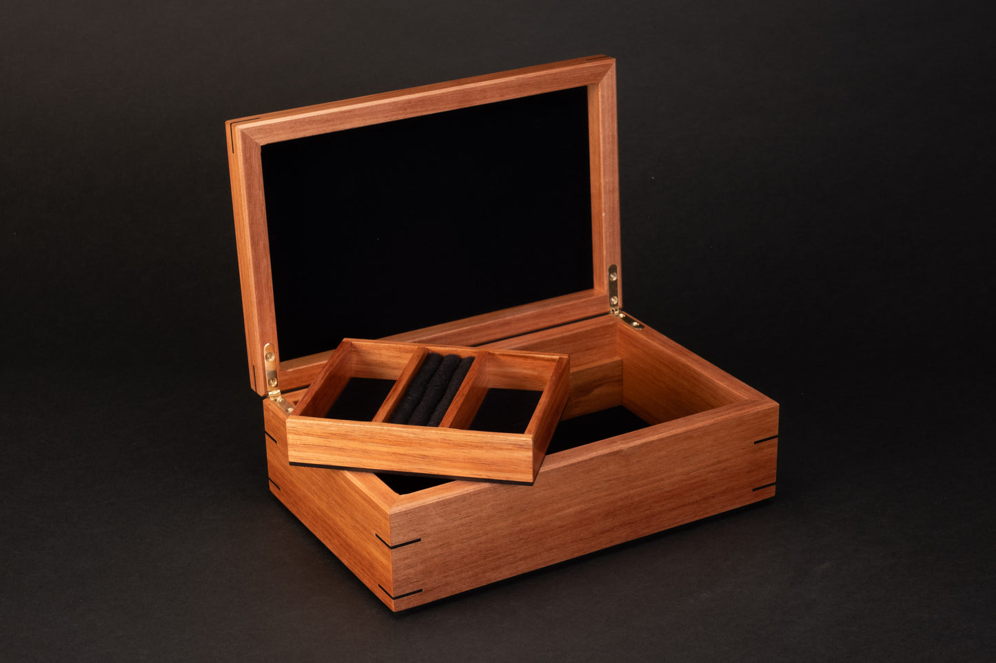 Step Lid Box - Burl Eucalypt - With insert tray
