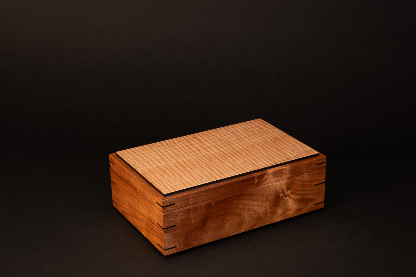 Step Lid Box - Fiddleback Eucalypt - (No insert tray)