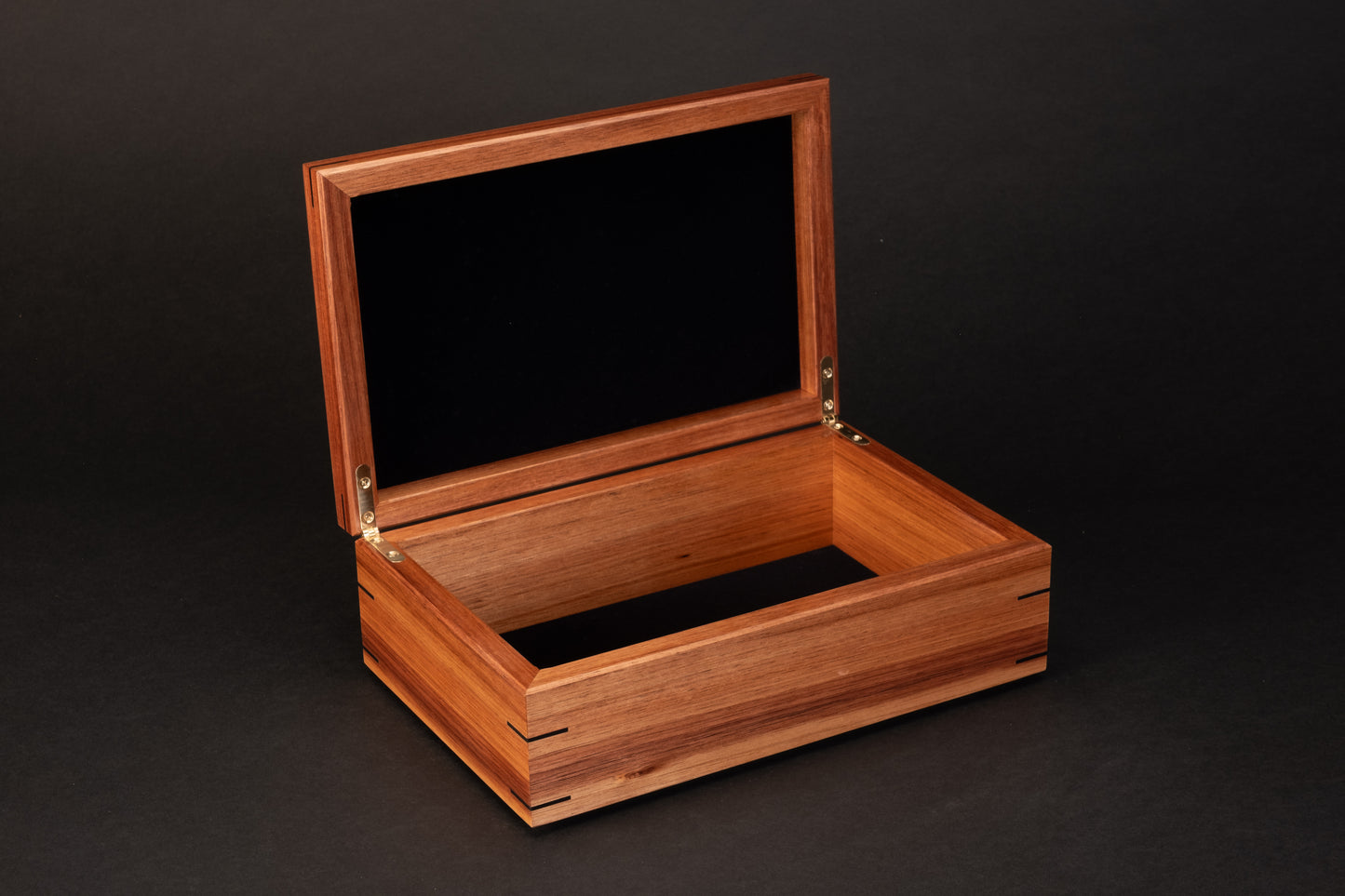 Step Lid Box - Burl Myrtle - (No insert Tray)