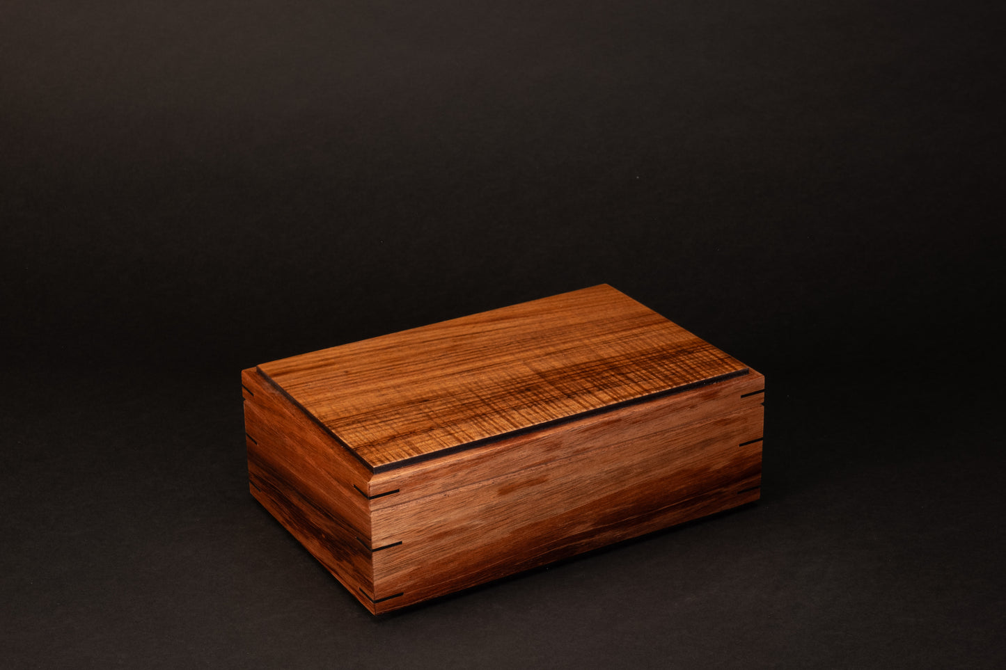 Step Lid Box - Fiddleback Blackwood- With insert tray