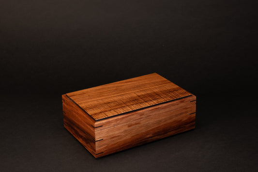 Step Lid Box - Fiddleback Blackwood - (No insert tray)