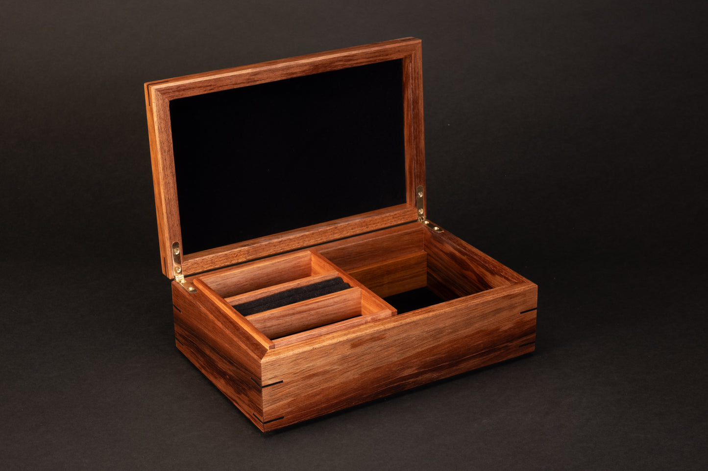 Step Lid Box - Fiddleback Blackwood- With insert tray