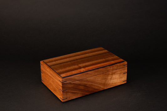 Step Lid Box - Queensland Walnut - (No insert tray)