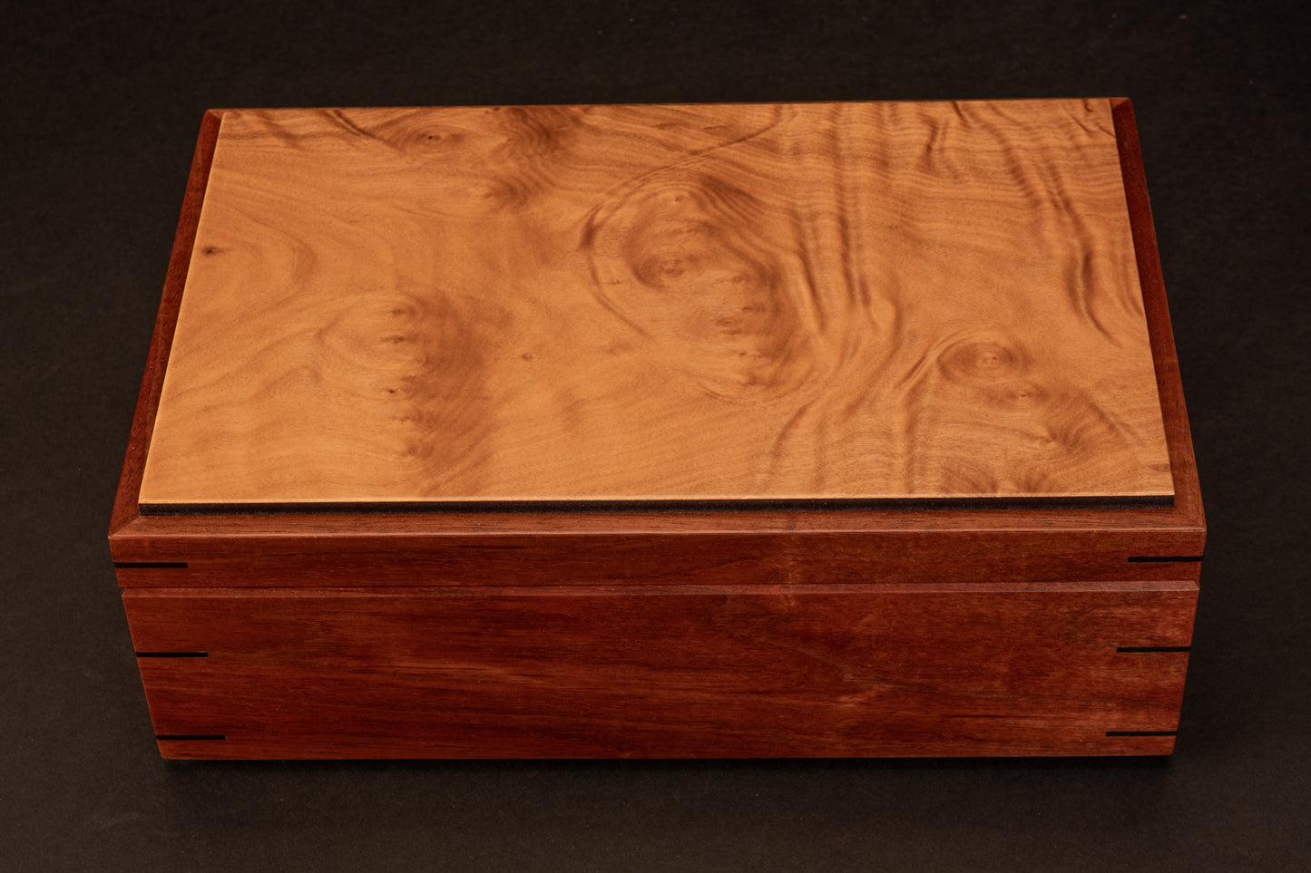 Step Lid Box - Musk Burl - (No insert tray)