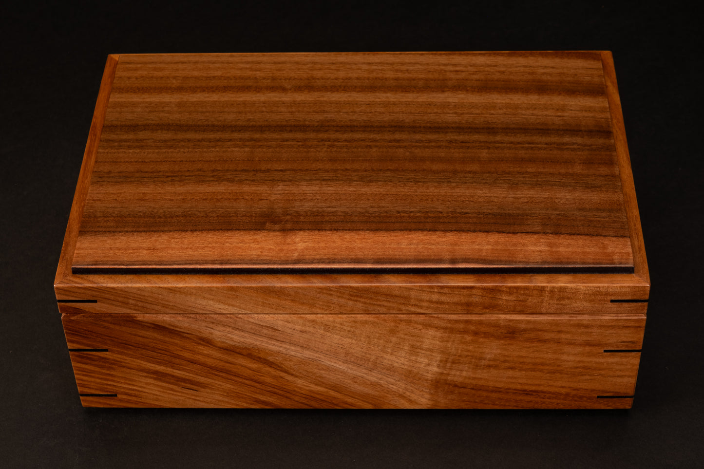 Step Lid Box - Queensland Walnut - (No insert tray)