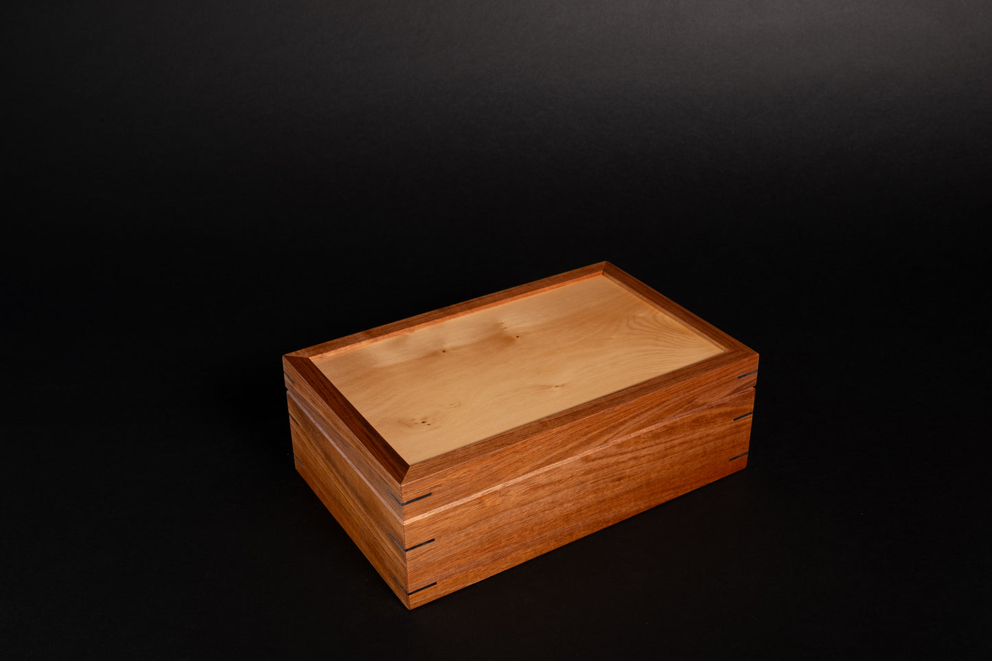 Classic Box with Tray -  Blackwood with Birdseye Huon Pine