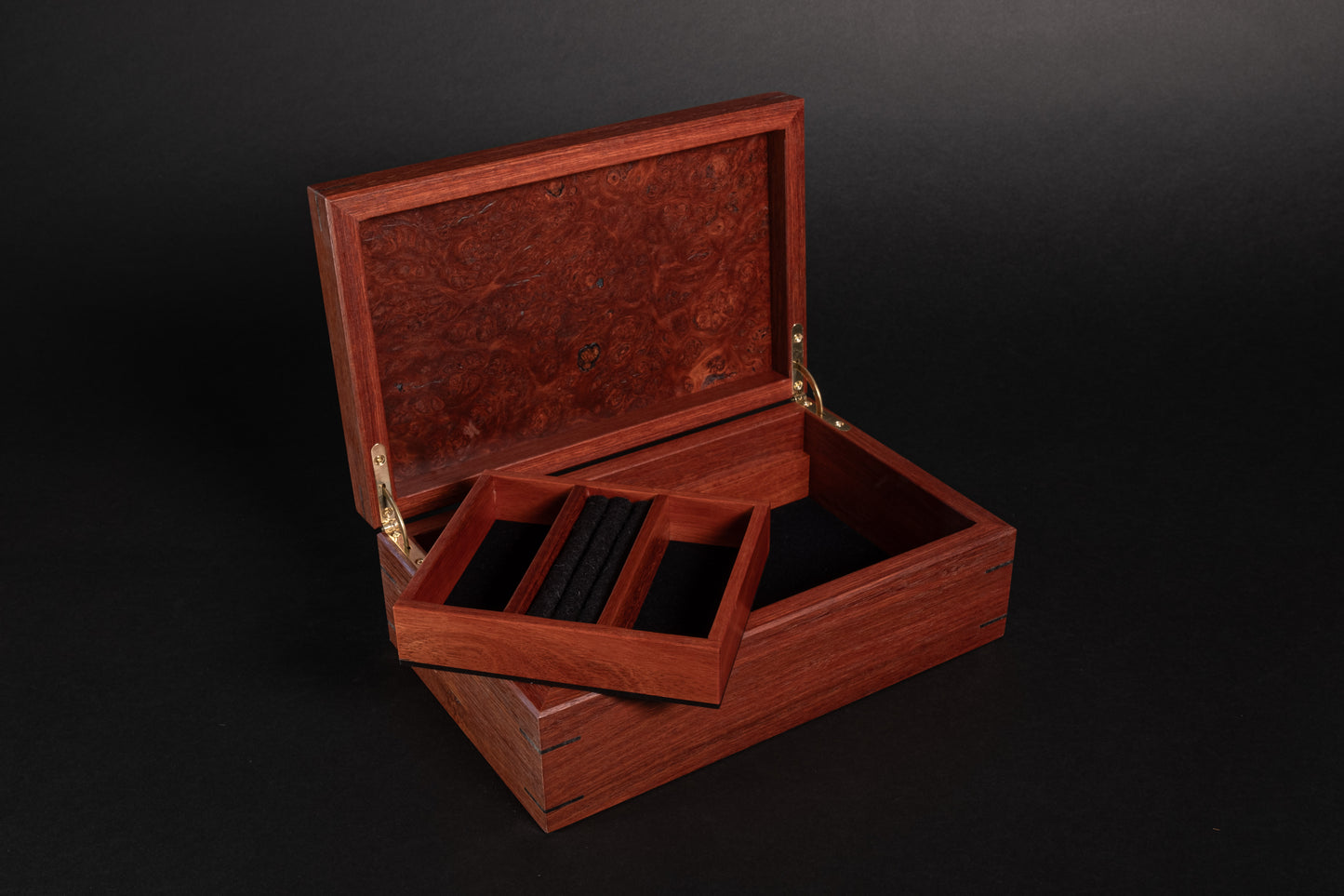 Classic Box with Tray -  Jarrah with Jarrah Burl