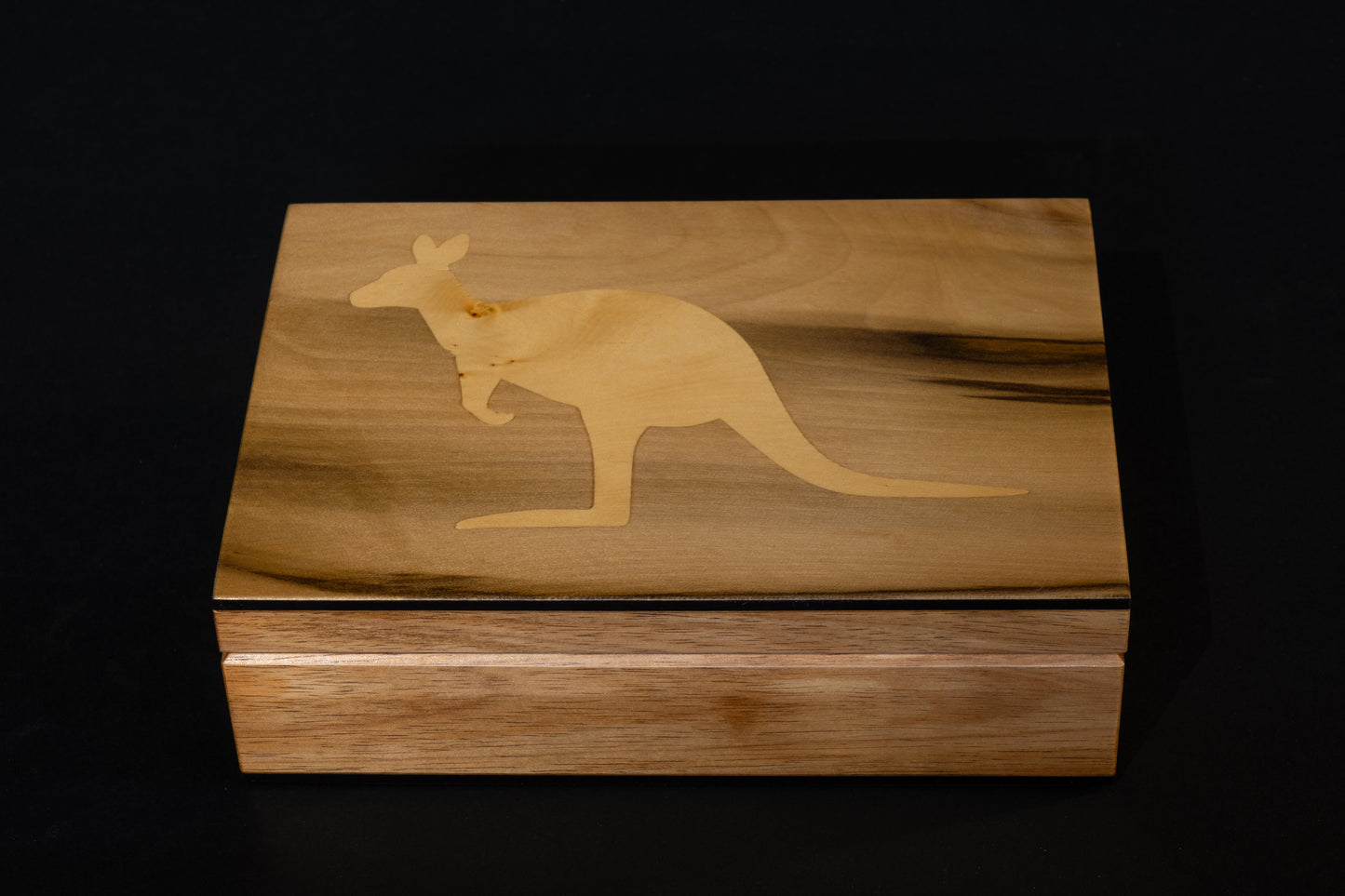 Sassafras with inlayed Huon Pine Kangaroo