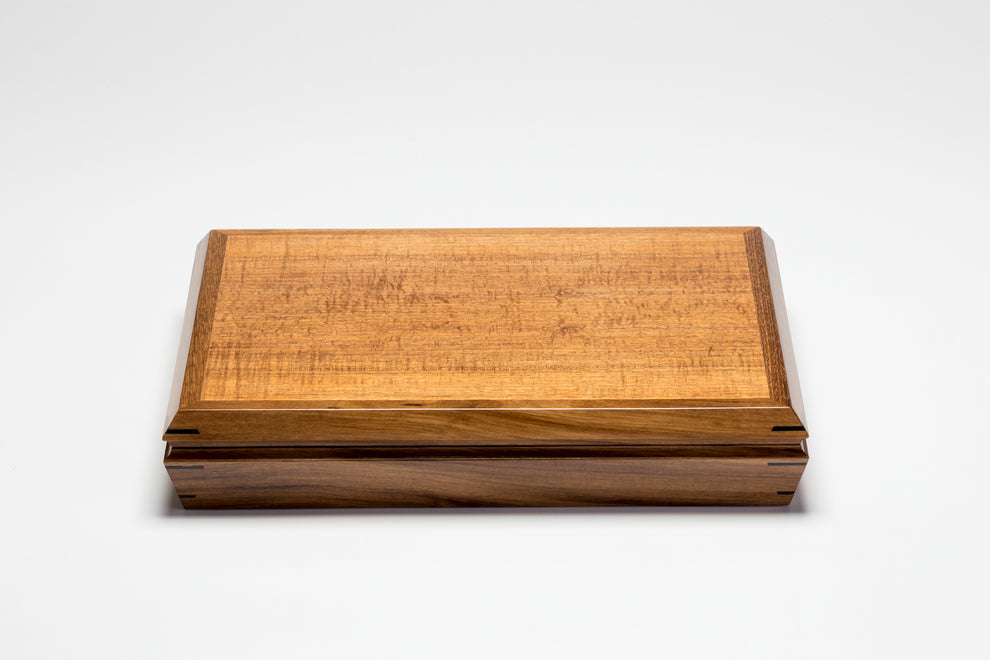Angle Side Box - Fiddleback Blackwood – Handmade Boxes